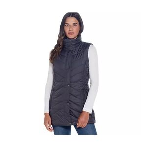 Weatherproof Channel Quilted Longline Vest Size L, Color Dusty Olive